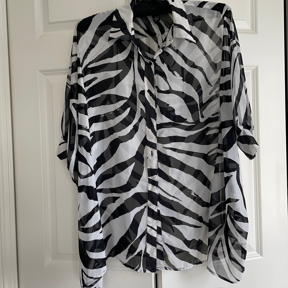 Alfani Zebra-Print Top